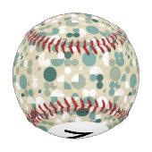 Balle De Baseball Motif rétro Abstrait Monogramme (Dos)