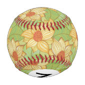 Balle De Baseball Motif Retro Magnolia (Dos)
