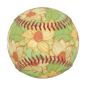 Balle De Baseball Motif Retro Magnolia (Devant)
