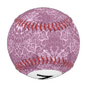 Balle De Baseball Motif rose Vintage Monogramme (Dos)