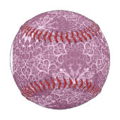 Balle De Baseball Motif rose Vintage Monogramme (Devant)