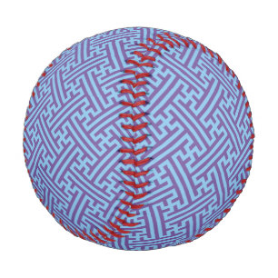Balle De Baseball Motif Sayagata, Japonais, Violet et Bleu