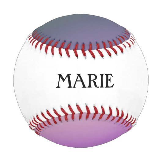 Balle De Baseball Motif spirale cool avec nom (Dos)