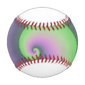 Balle De Baseball Motif spirale cool avec nom (Devant)