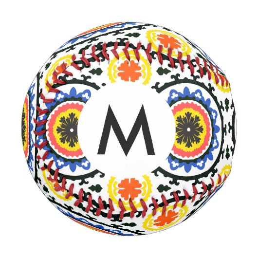 Balle De Baseball Motif Suzani (Devant Gauche)