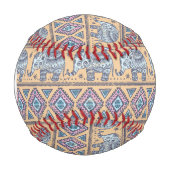Balle De Baseball Motif tribal Blue Ethnic Elephant (Devant)