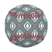 Balle De Baseball Motif tribal de ikat rétro géométrique (Devant)