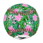 Balle De Baseball Motif tropical aux fleurs de la jungle (Dos)