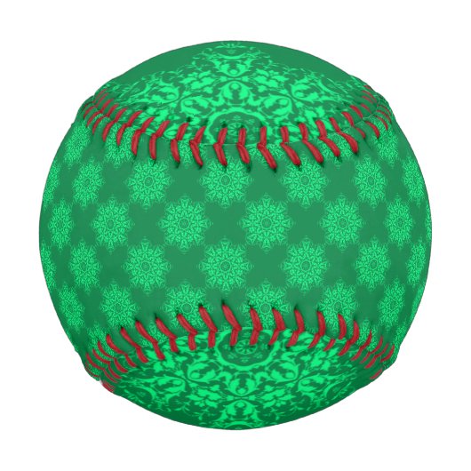 Balle De Baseball Motif vert floral damassé (Dos)