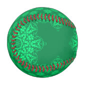 Balle De Baseball Motif vert floral damassé (Devant Gauche)