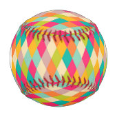 Balle De Baseball Motif vintage Arlequin (Devant)