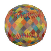 Balle De Baseball Motif vintage. Géométrique. (Devant)