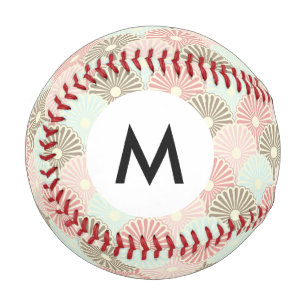Balle De Baseball Motif vintage japonais Monogramme