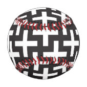 Balle De Baseball Motifs Monogram A b&w fabriqués avec le signe "plu (Devant)
