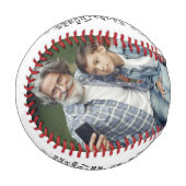 Balle De Baseball Mots inspirants à mon fils avec 2 photos personnal (Devant Gauche)