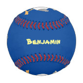 Balle De Baseball Mouette drôle avec frites dessin animé (Devant)