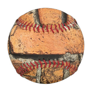 Balle De Baseball Mur en briques antique