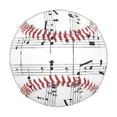 Balle De Baseball Musique en feuille blanche (Dos)
