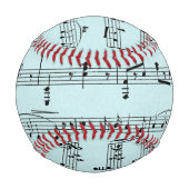 Balle De Baseball Musique feuille bleue (Dos)