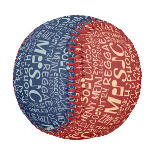 Balle De Baseball Musique Genres Word Collage baseball