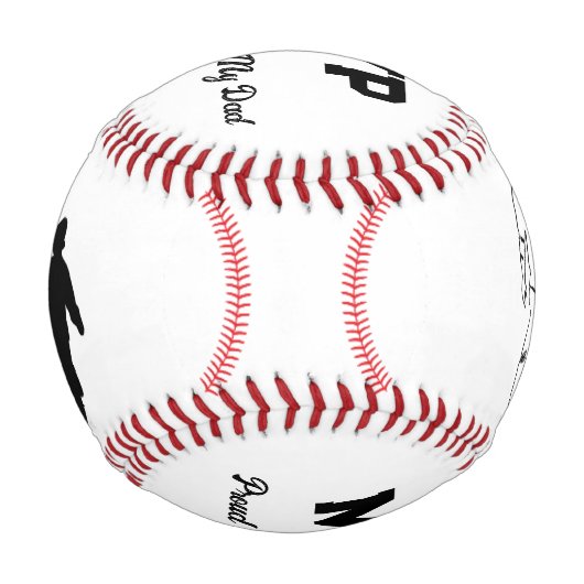 Balle De Baseball My Hero My Dad Custom Baseball  (Devant)