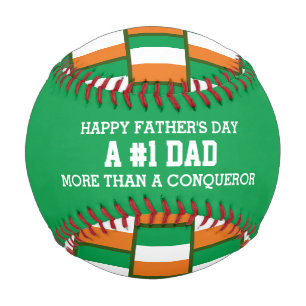 Balle De Baseball N° 1 NUMÉRO 1 DRAPEAU DE LA Fête des pères PAPA IR