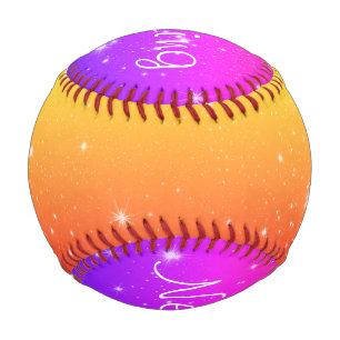 Balle De Baseball Ne Cessez Jamais De Rêver Des Étoiles Colorées