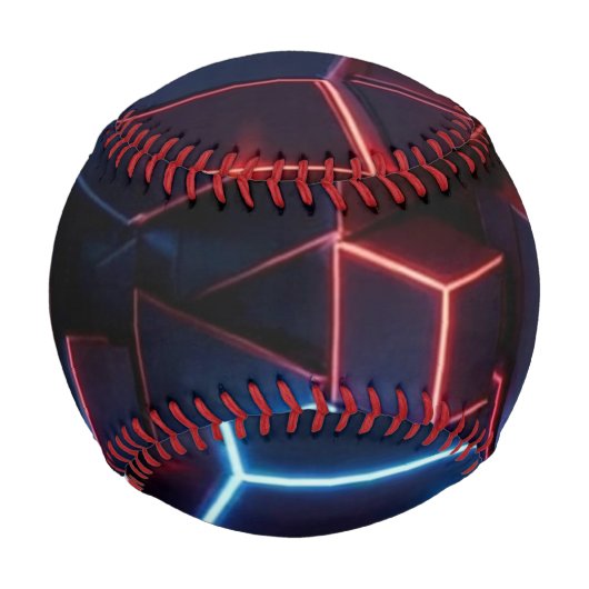 Balle De Baseball Neon Baseball - Midnight Navy Crimson 3D Cube (Devant)