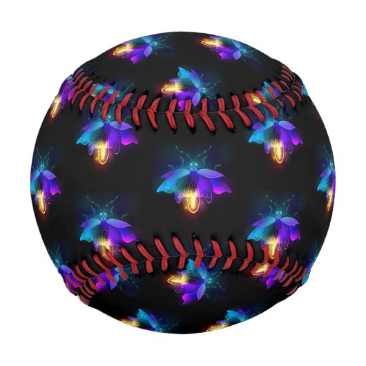 Balle De Baseball Neon Firefly sur noir (Devant)