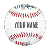 Balle De Baseball New Hampshire États-Unis Retro State Map (Devant)