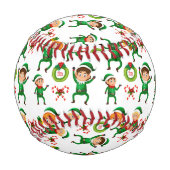 Balle De Baseball Noël Joyeux elfe avec Motif cadeau (Dos)