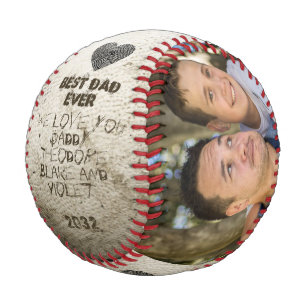 Balle De Baseball Noël Meilleur papa Jamais do-it-yourself Photo Col