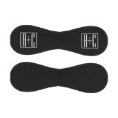 Balle De Baseball Noir & Blanc | Initiales de couple (Panneaux)