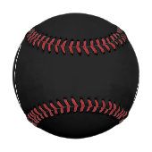 Balle De Baseball Noir & Blanc | Initiales de couples (Devant)