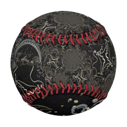 Balle De Baseball Noir d'art Abstrait (Devant)