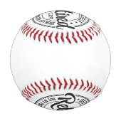 Balle De Baseball Noir et blanc officiellement à la retraite (Dos)