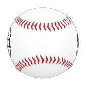 Balle De Baseball Noir et blanc officiellement à la retraite (Devant)