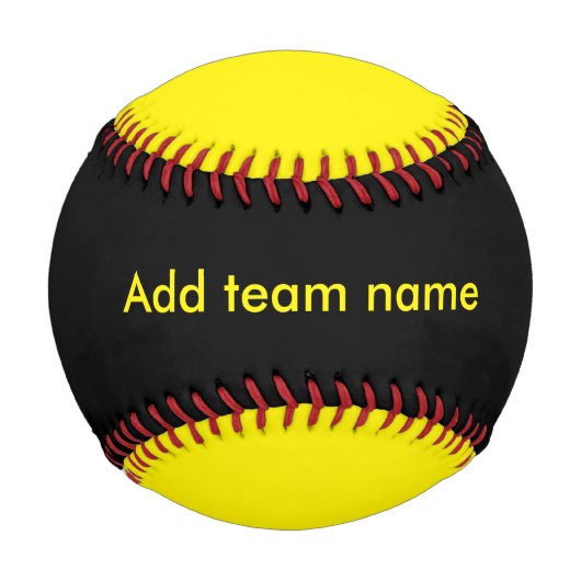 Balle De Baseball Noir et jaune (Devant)