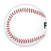 Balle De Baseball Noir sur baseball blanc (Devant Gauche)