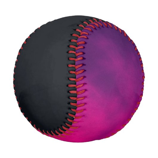 Balle De Baseball Noir & Violet Neon Custom Baseball (Angle)