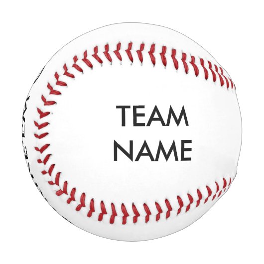Balle De Baseball Nom de l'équipe et interdiction du baseball (Devant Gauche)