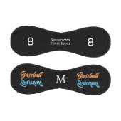 Balle De Baseball Nom de l'équipe Numéro Monogrammé Moderne Design (Panneaux)