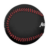 Balle De Baseball Nom de script moderne en noir (Devant Gauche)