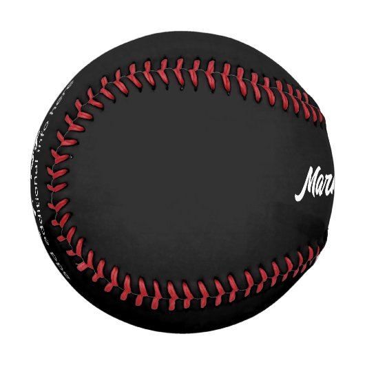 Balle De Baseball Nom de script moderne en noir (Devant Gauche)