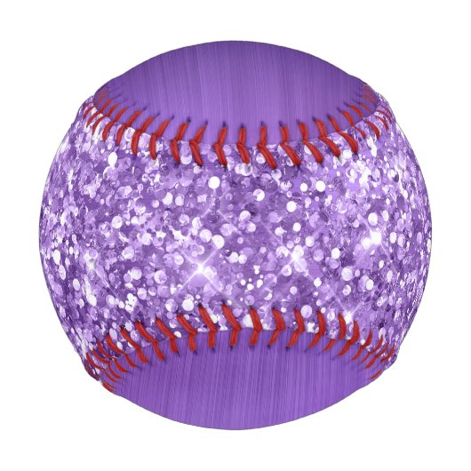 Balle De Baseball Nom du glamme d'améthyste pourpre (Dos)