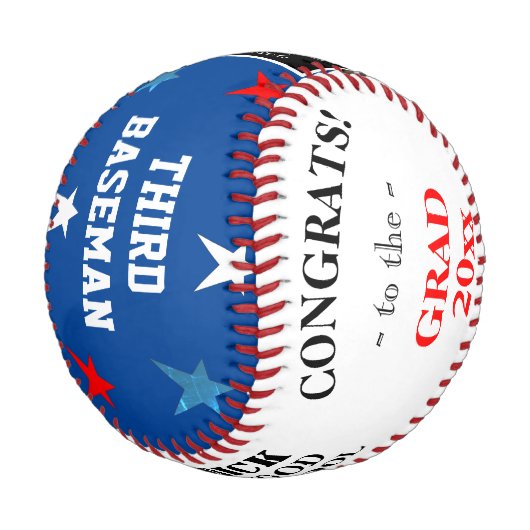 Balle De Baseball Nom du joueur de baseball de fin d'études (Angle)