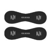 Balle De Baseball Nom du monogramme Noir moderne (Panneaux)