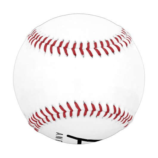 Balle De Baseball Nom du monogramme personnalisé initial (Dos)