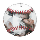 Balle De Baseball Nom du script de la mariée et de la chambre photo  (Dos)