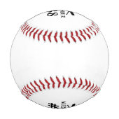 Balle De Baseball Nom et numéro du joueur (Dos)